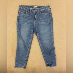 Madewell 10” High Rise Skinny Crop Jeans 16W